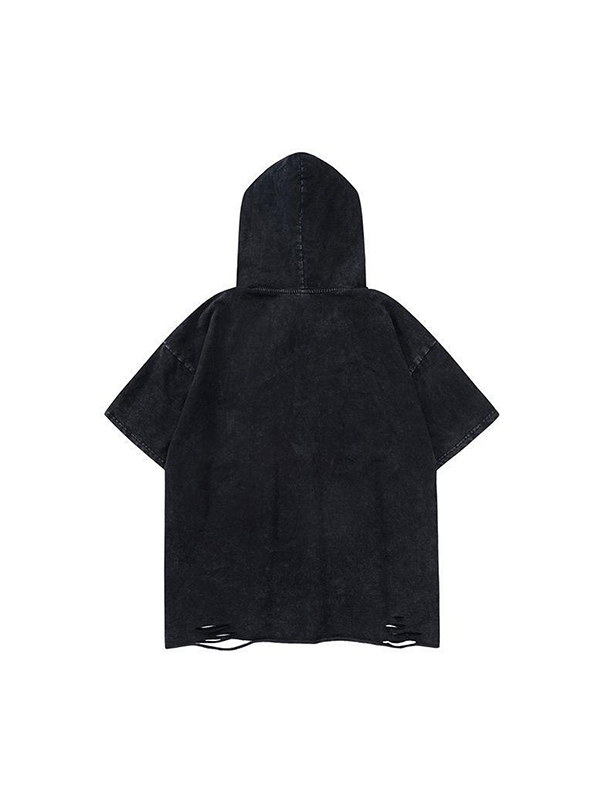 Little Devil Dark Style Skull Print Short Sleeves-1