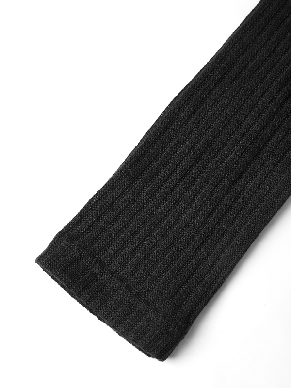 Lace Paneled Button Long Sleeve Knit Top-8