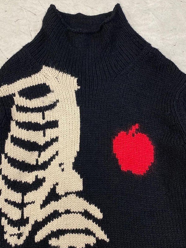 Men's Skeleton Jacquard Turtleneck Sweater-3